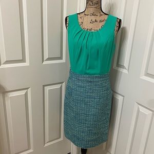 Blouse skirt look, attached tank dress